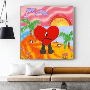 Bad Bunny "Un Verano Sin Ti" Music Album Art Poster HD, 16x16 inches, unframed